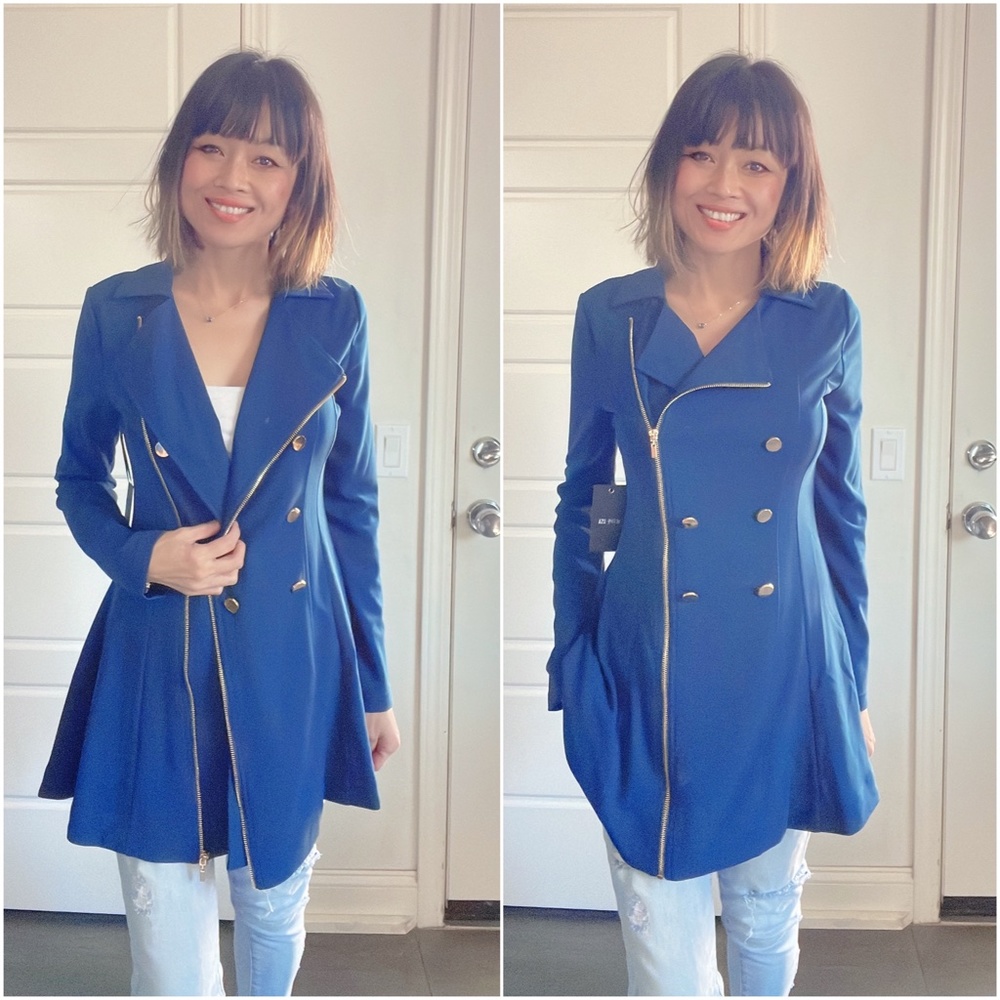 05 Classic Button Zipper Jacket Coat - Picture 5 of 5